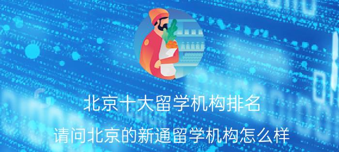 北京十大留学机构排名 请问北京的新通留学机构怎么样？